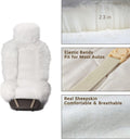 Genuine Australia Sheepskin High Low Wool Front Seat Cover (1 Piece) Pack of 2 D1992