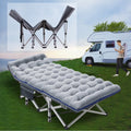 Folding Camping Cot with Thick Mattress, Double Layer Oxford, Carry Bag O6597