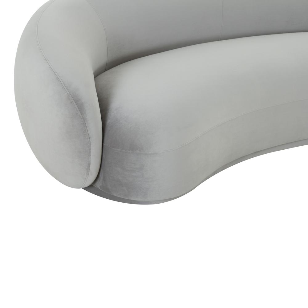 Light Grey Velvet Sofa W324834