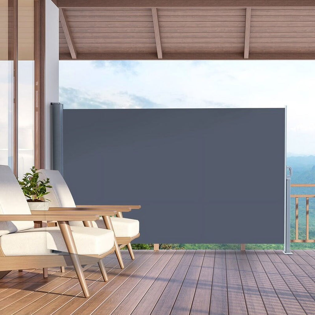 Grey Outdoor Patio Privacy Screen Awning C670