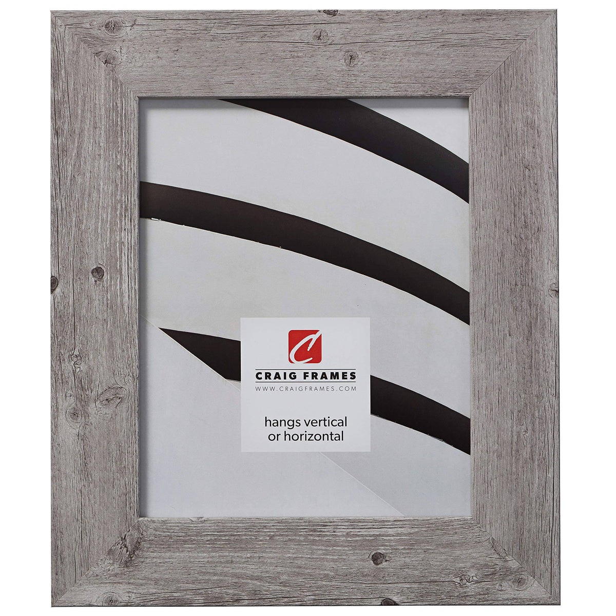Faux Barnwood Picture Frame, Light Grey Oak, 24 x 36 inch I354670