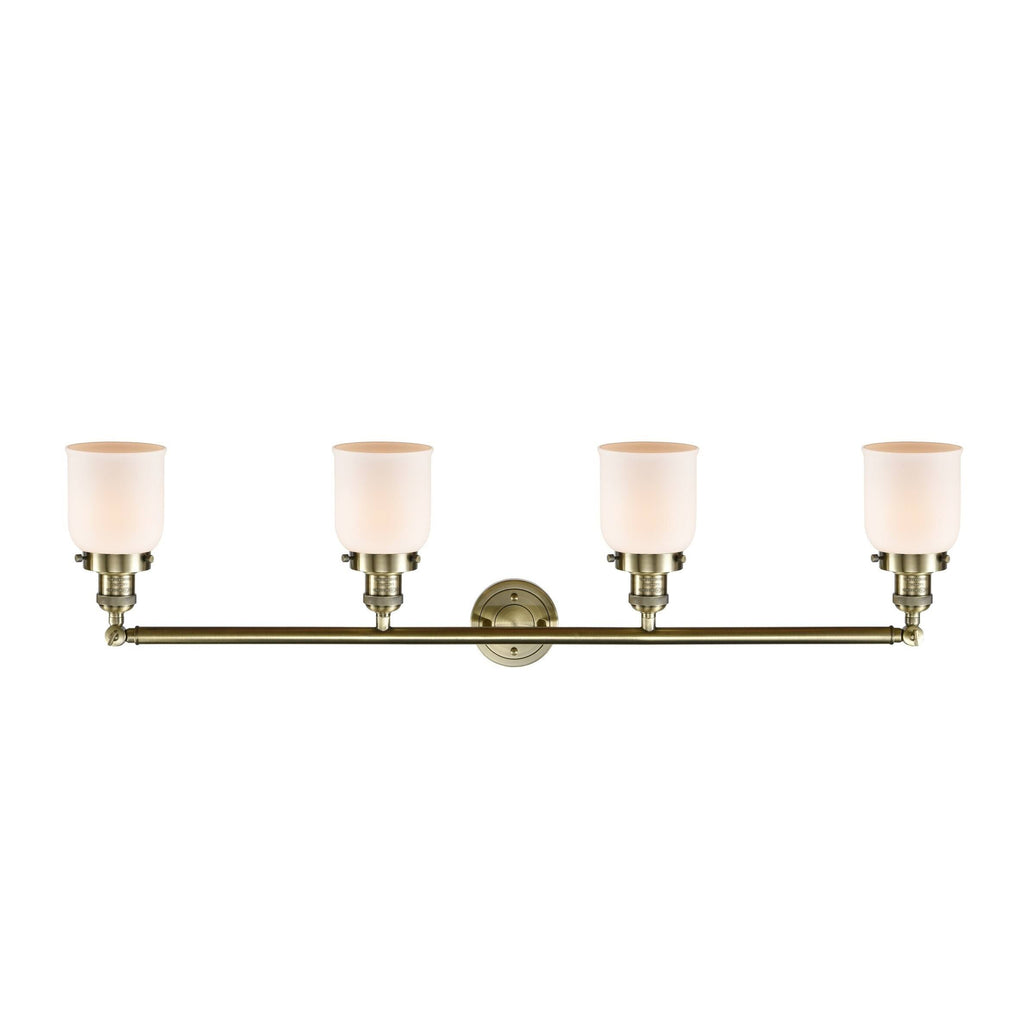 4 Light Small Bell 42 inch Adjustable Bathroom Fixture in Polished Nickel S1491