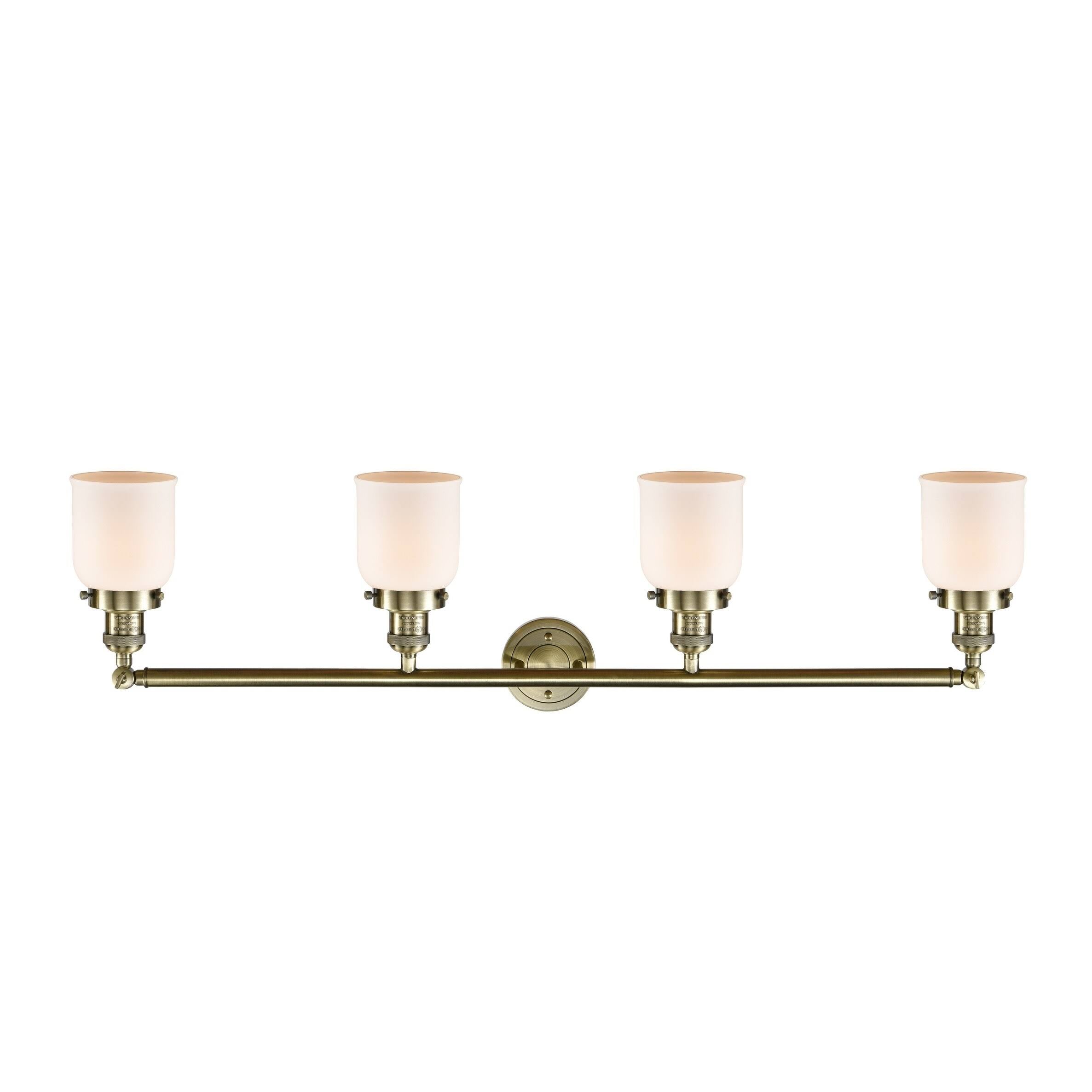 4 Light Small Bell 42 inch Adjustable Bathroom Fixture in Polished Nickel S1491