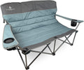 Blue Padded Folding Camping Sofa with Carry Bag C14619