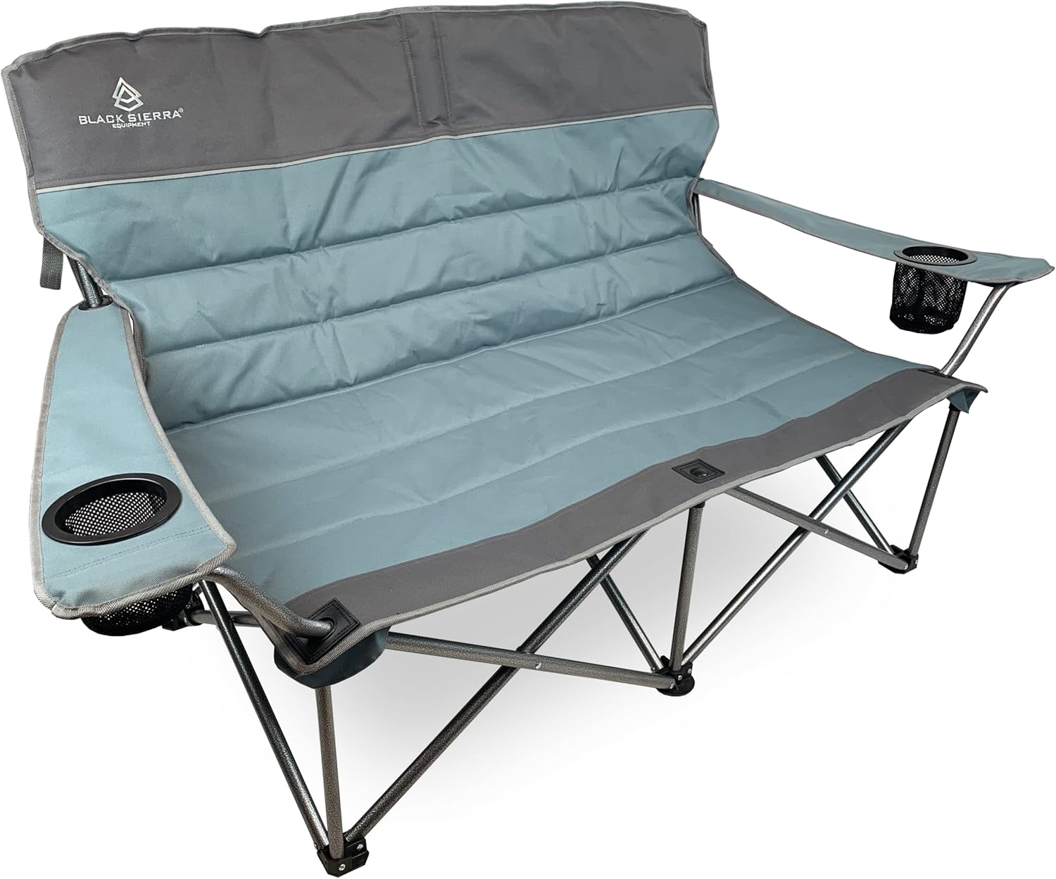 Blue Padded Folding Camping Sofa with Carry Bag C14619