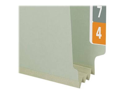 Legal Size End Tab Classification Folders with Fasteners, 25 Box A288181