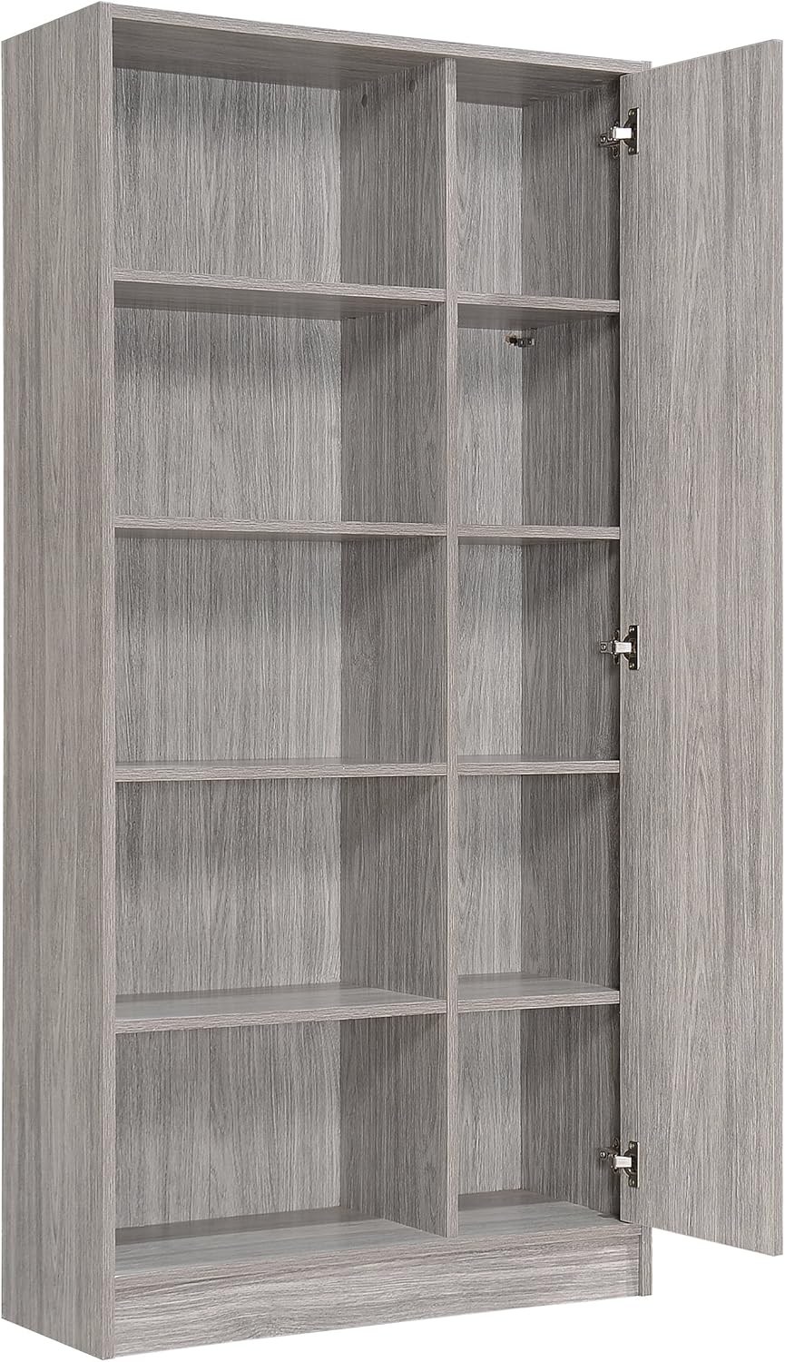 Grey Oak Finish Faux Wood Bookcase X985351
