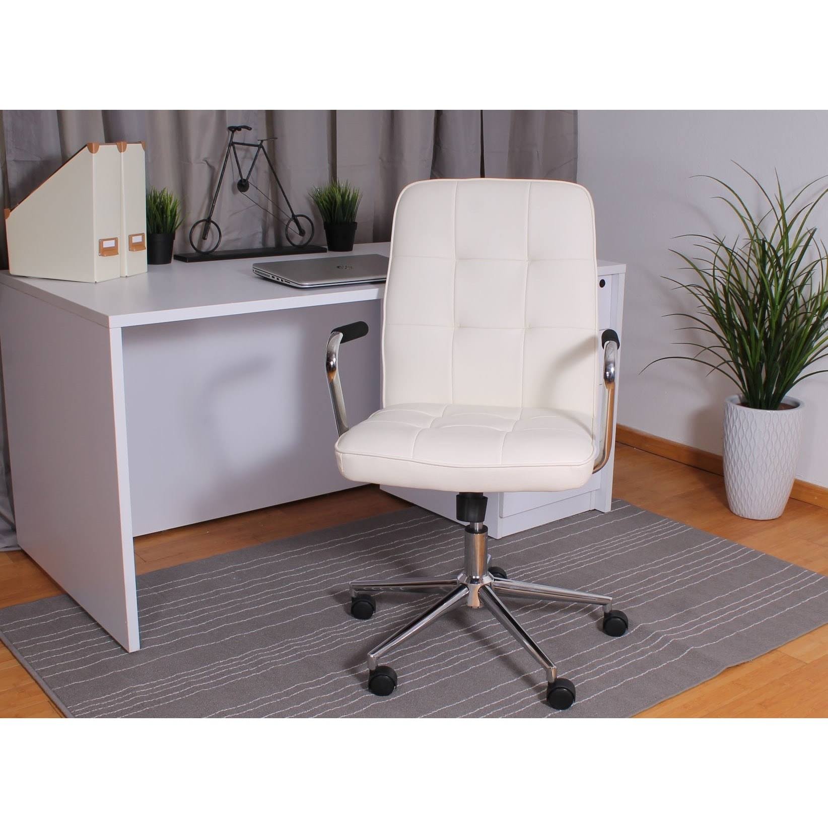 Red Faux Leather Office Chair X40858