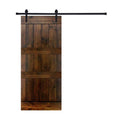 Paneled Manufactured Wood Barn Door with Installation Hardware Kit W833