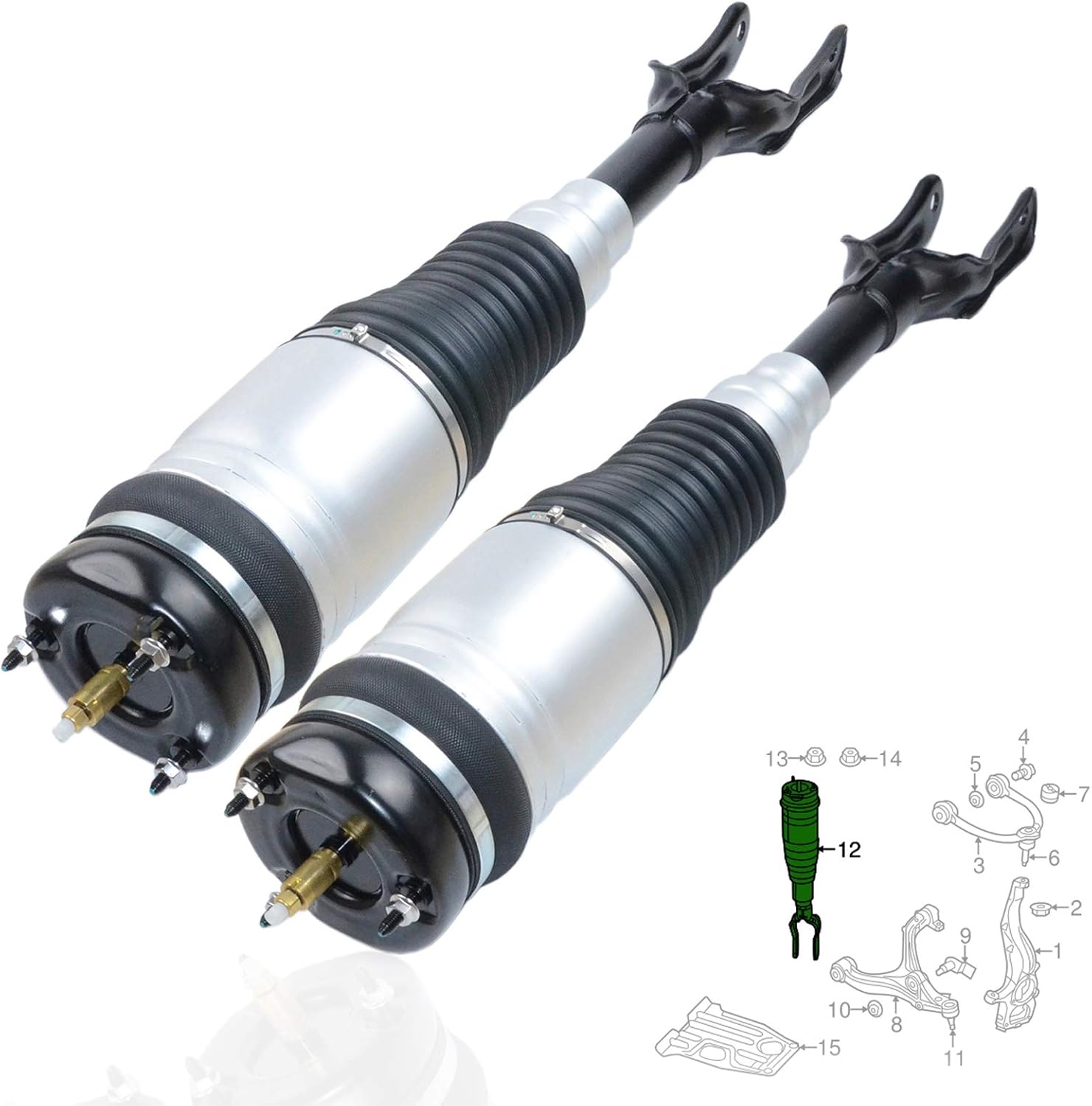 Rear Air Suspension Shocks Absorbers Replacement for Ram 1500 2013-2018 Left and Right T248