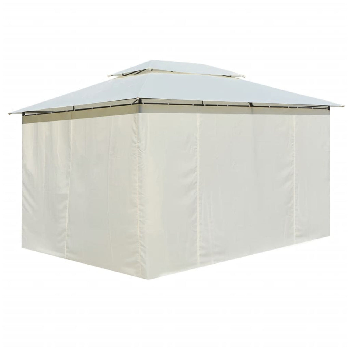 White Garden Marquee with Curtains C218425
