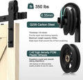 6.6FT Heavy Duty Sliding Door Hardware Kit with 12 Handle & Floor Guide E826561