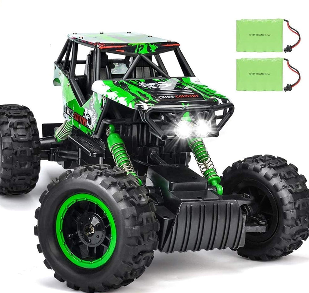 RC Cars Remote Control Car 1:12 Off Road Monster Truck 2.4Ghz All Terrain Hobby Car 4WD Dual Motors LED Headlight Rock Crawler Pack of 2 R78874