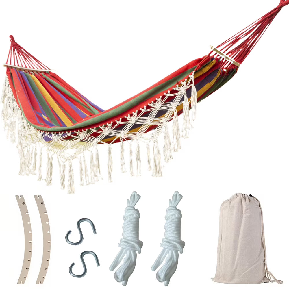Double Macrame Hammock Swing Bed W895305
