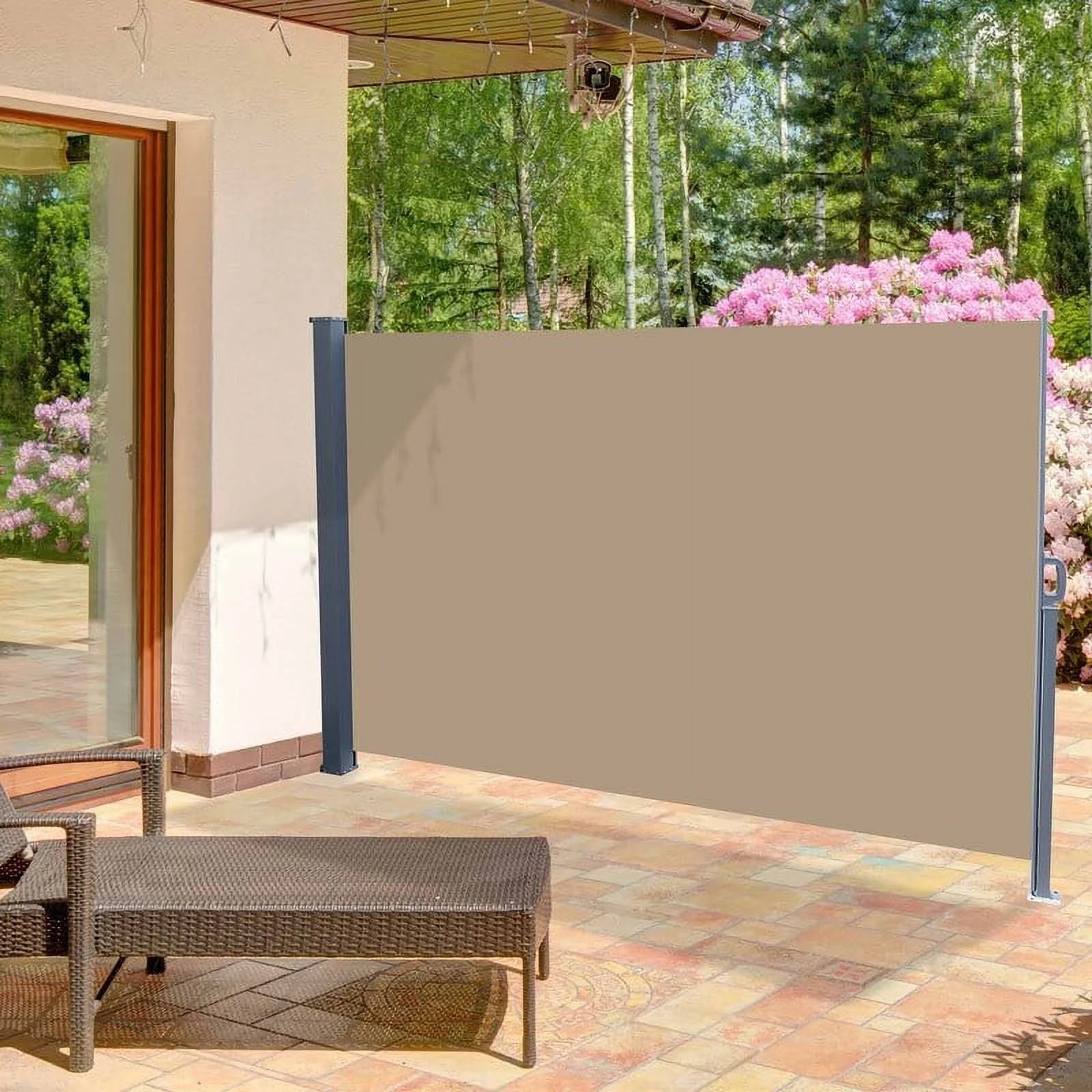 Grey Outdoor Patio Privacy Screen Awning C670