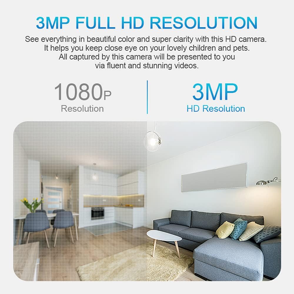2K 3.0MP Wireless PTZ Security Camera with E27 Bulb Connector U73418