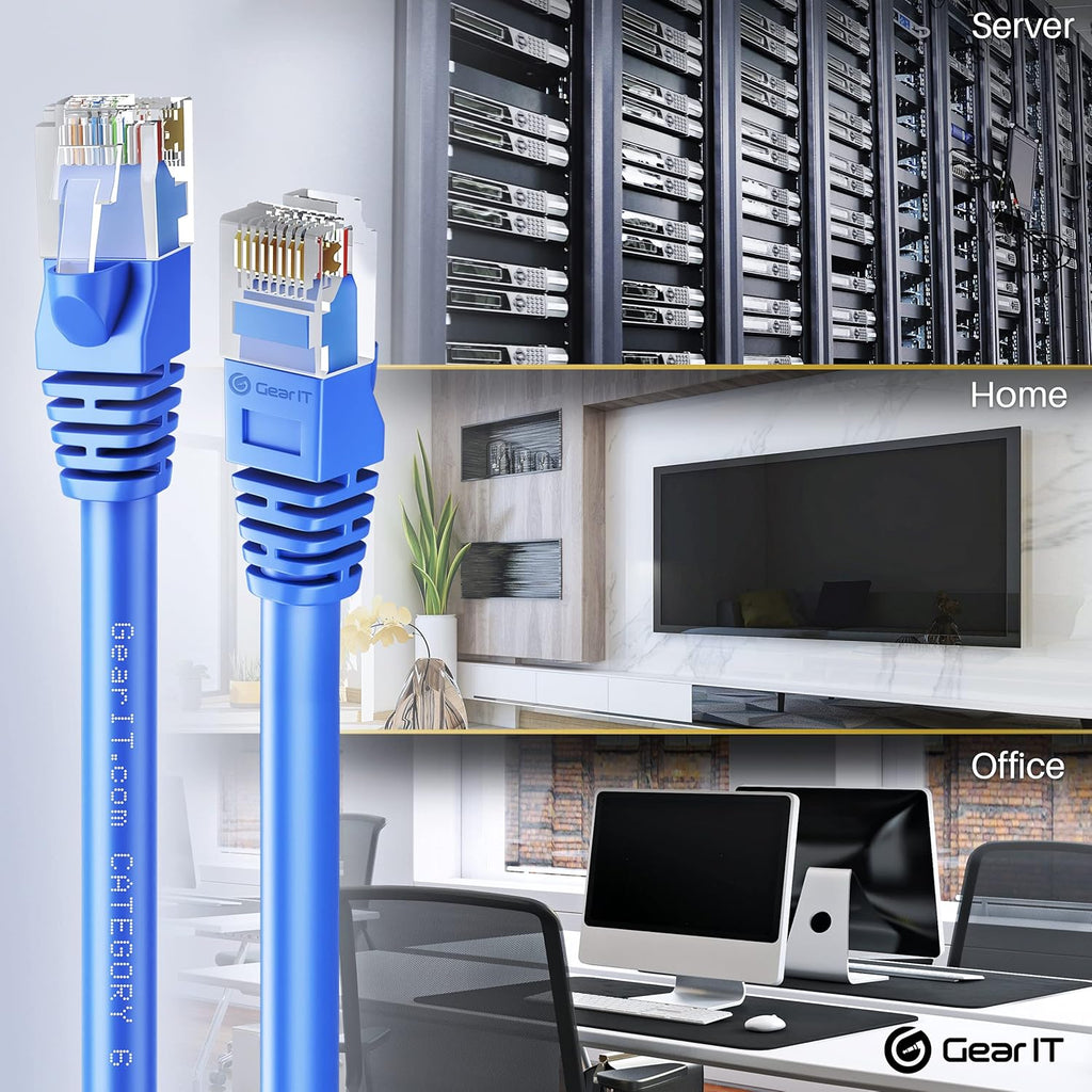 Cat6 Ethernet Cable 1 ft 50-Pack Blue R628943