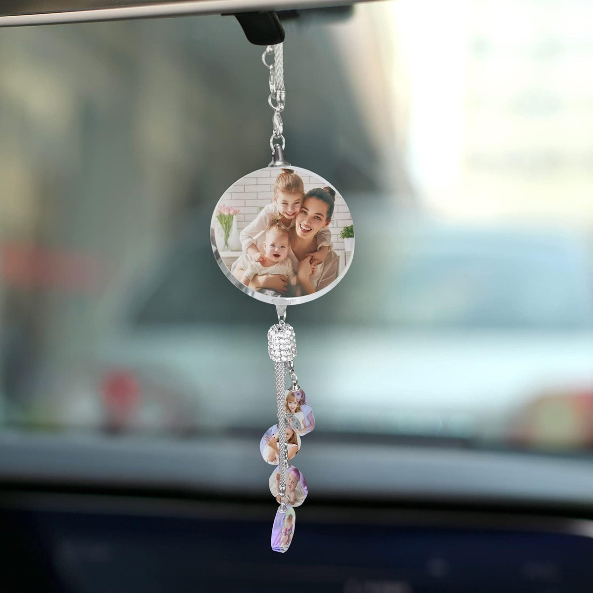 Crystal Car Charm Rearview Mirror Ornament Q365