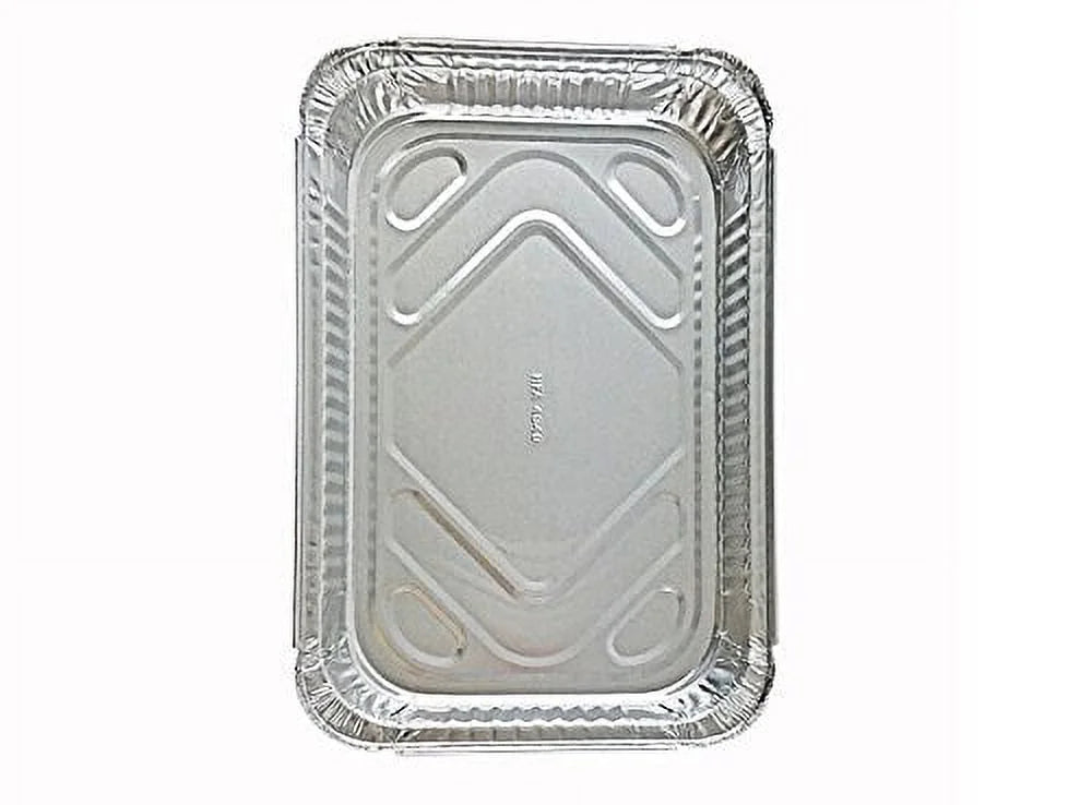 4 lb Oblong Aluminum Food Storage Pan with Board Lid, Pack of 50 V253115