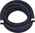 6AN Braided Nylon Stainless Steel Fuel Line Hose 20FT Black Pack of 2 R371855