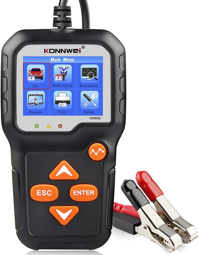 6V 12V Car Battery Tester, 100-2000 CCA Battery Load Tester H996791