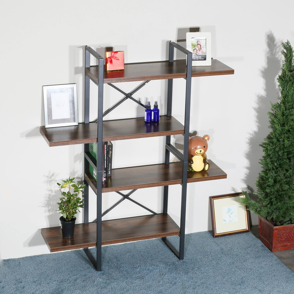 4 Shelf Display Bookcase, Brown B83674