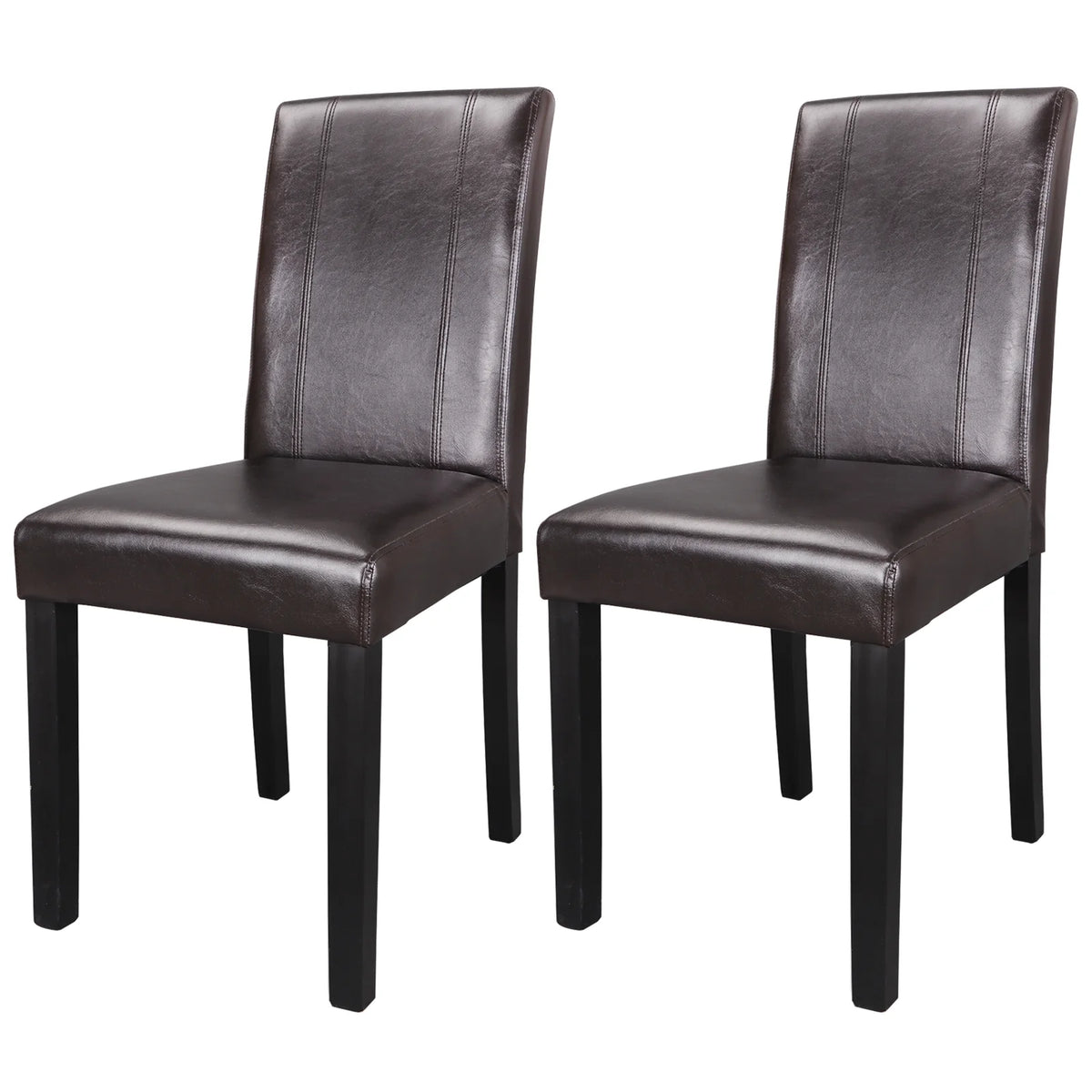 Brown Leather Backrest Dining Parson Chair G554