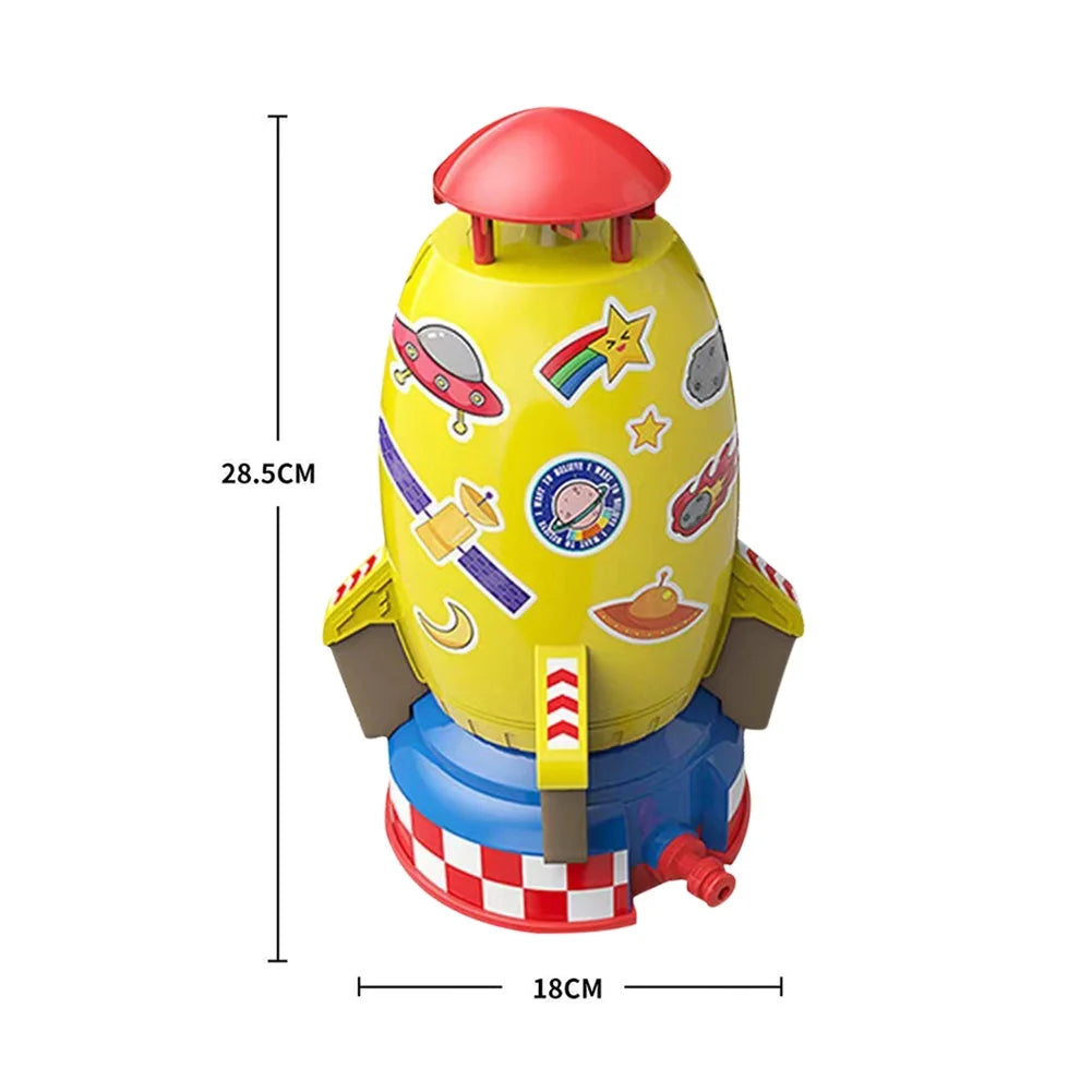 Yellow Plastic Rocket Sprinkler for Kids N5695