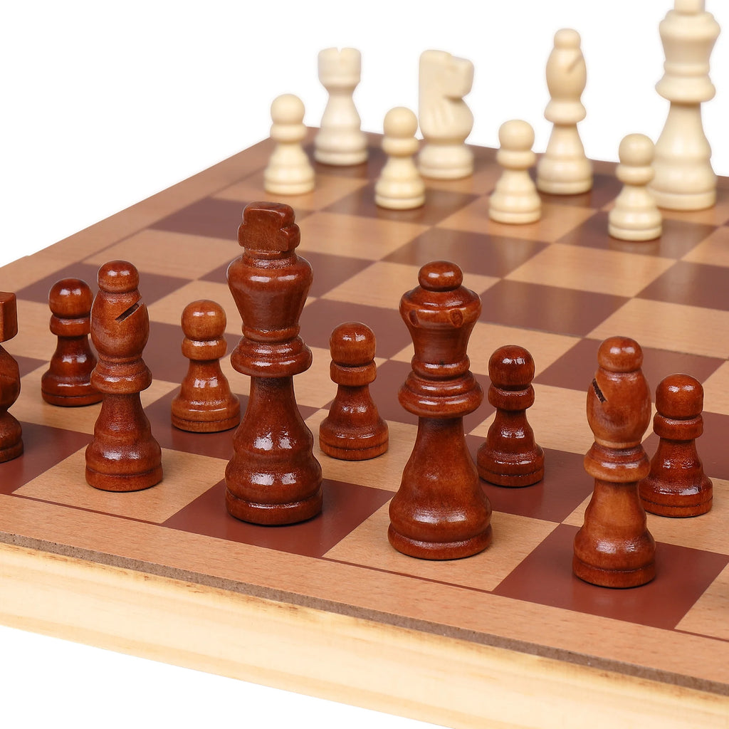 15'' Wooden Folding 3 in 1 Game Set Q518