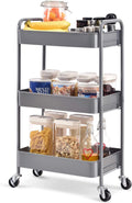 3-Tier Rolling Utility Cart with Lockable Wheels K327660