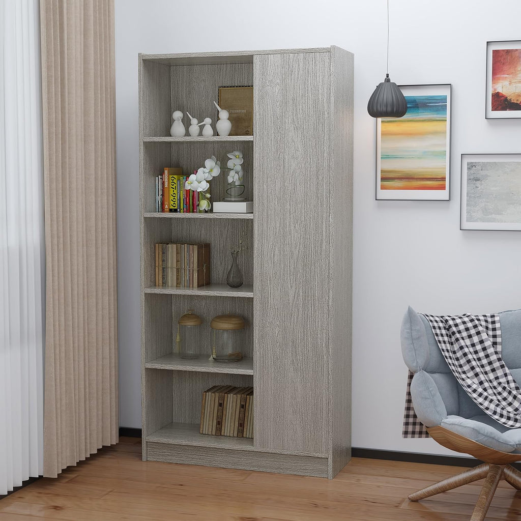 Grey Oak Finish Faux Wood Bookcase X985351