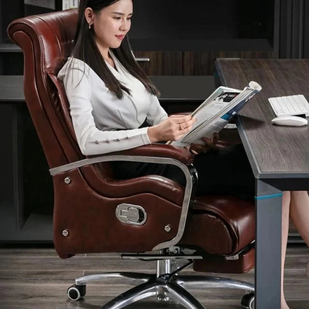 Leather Massage Ergonomic Swivel Office Chair P481