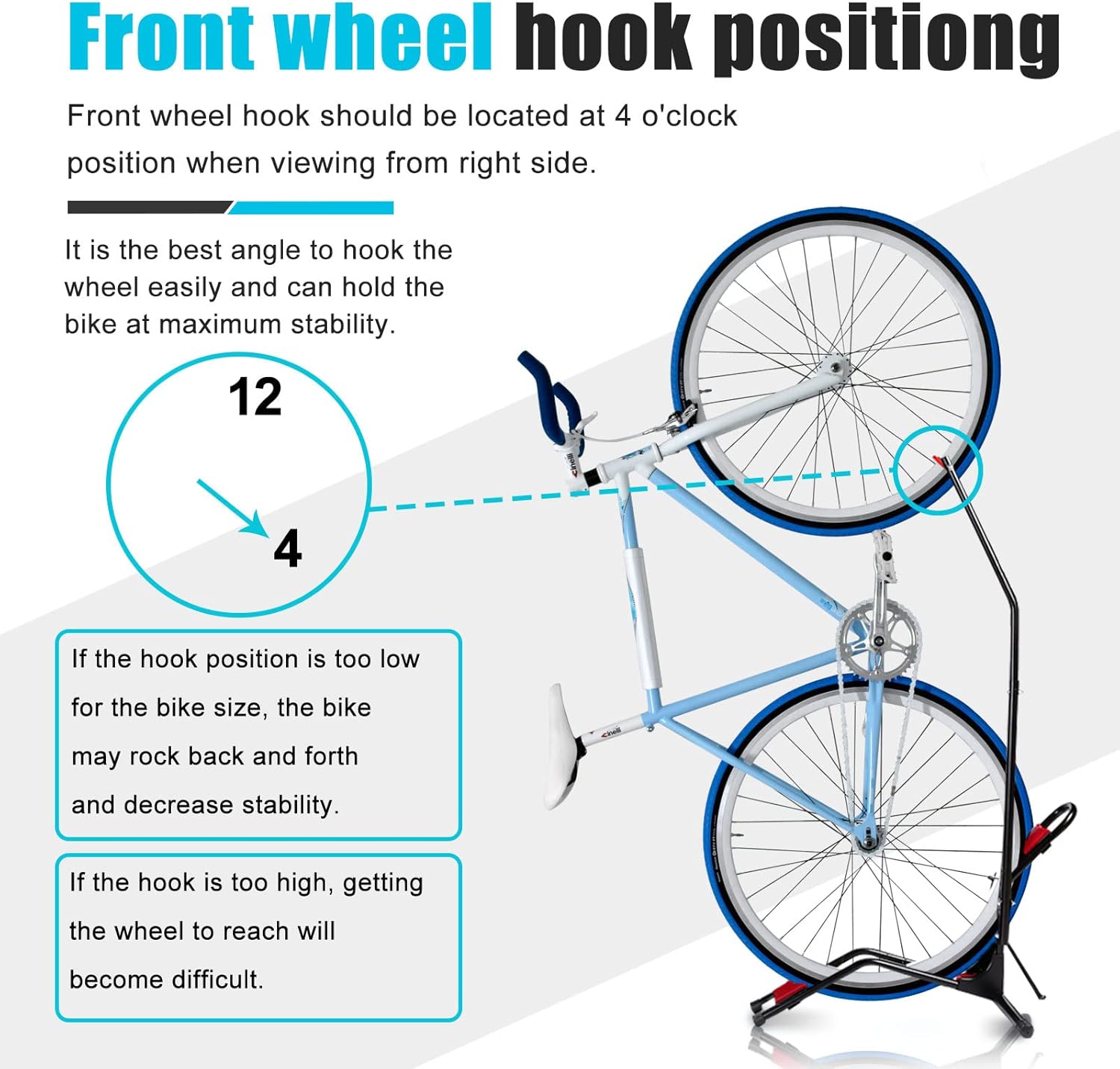 Vertical Bike Floor Stand, Adjustable Height, Pack of 2 V80766