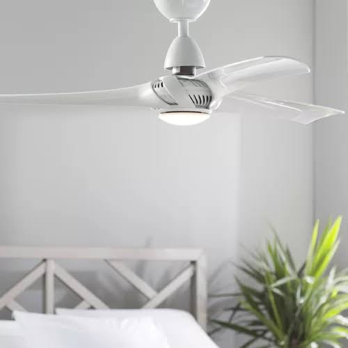 Nickel LED Ceiling Fan with Remote Control and Light Kit K112322