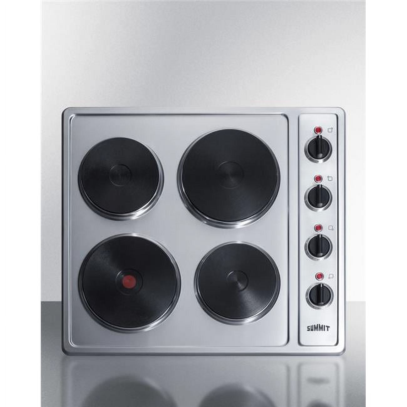 Stainless Steel 4-Burner Solid Disk Cooktop T579527