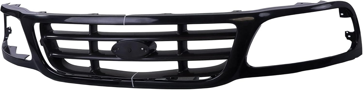 Front Grille Grill Assembly With Cross Bar Insert Compatible With Ford F150 1999-2003 F250 1999 F150 Heritage 2004 Pickup Truck D92417