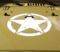 Matte White Vinyl Star Hood Decal Y9884