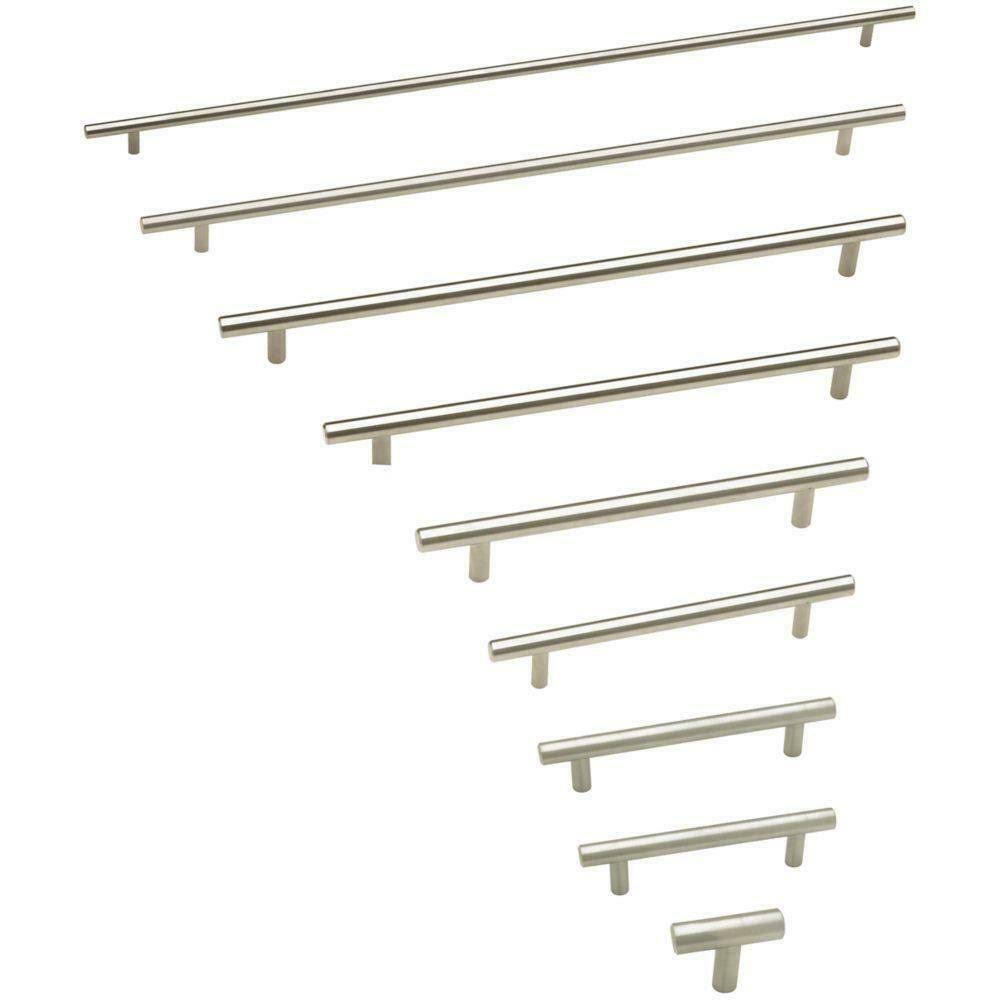 Brushed Steel Bar Cabinet Knob 24-Pack M900