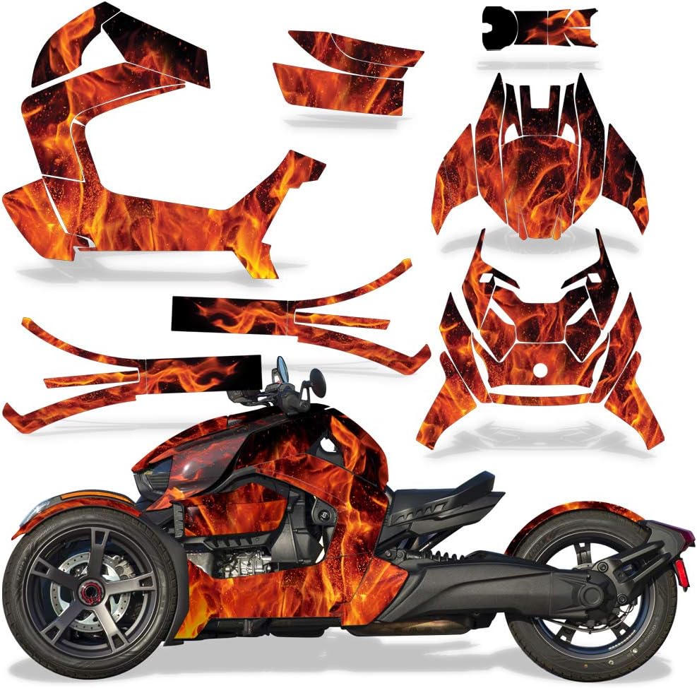Orange Flames Decal Graphics Kit K5013