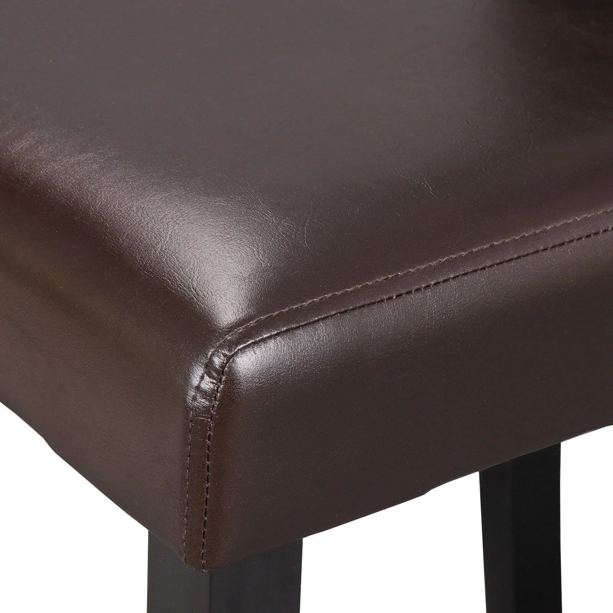 Brown Leather Backrest Dining Parson Chair G554