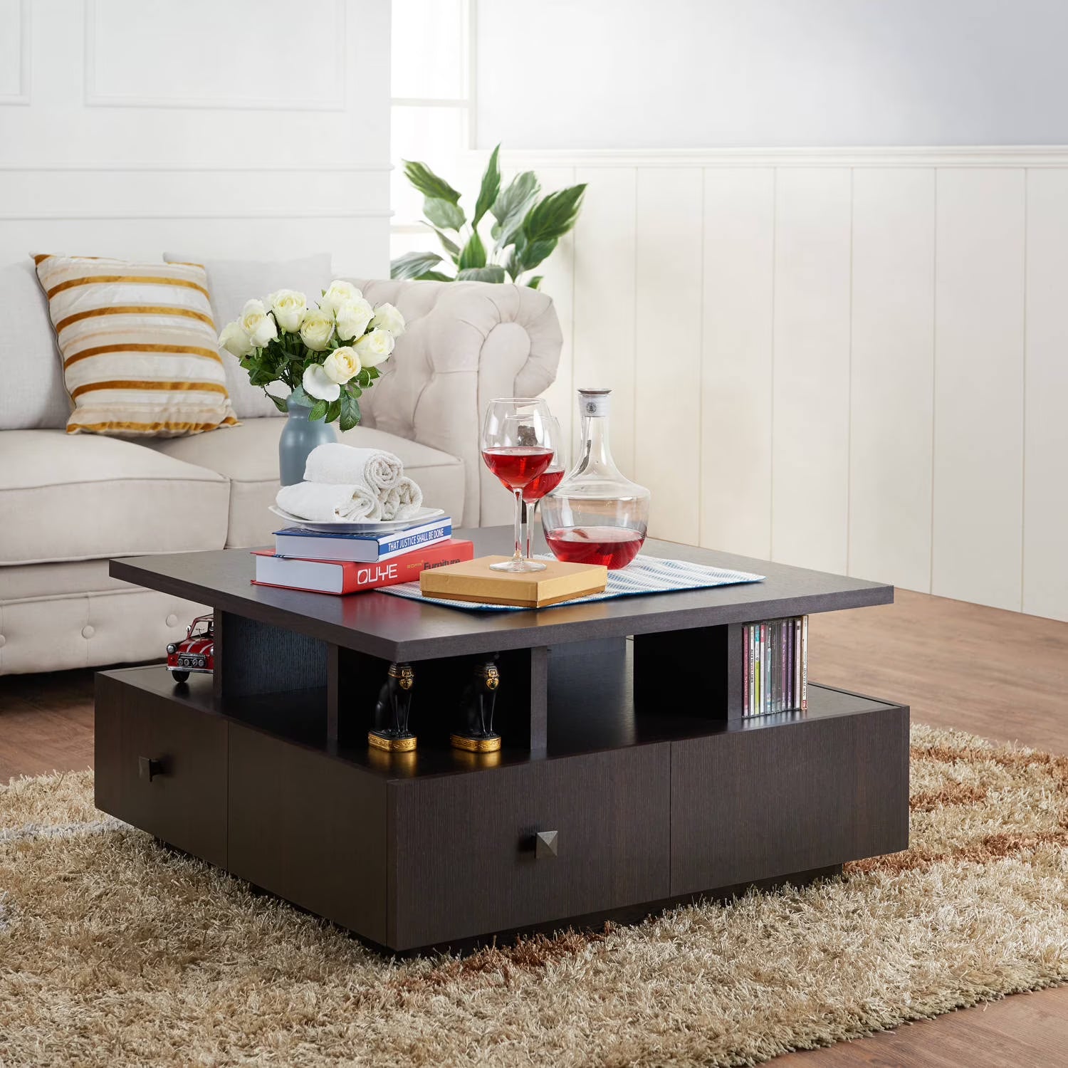 Espresso Storage Coffee Table Z24433