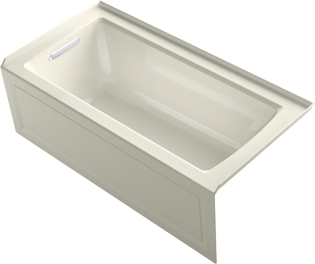 60" x 30" White Alcove Bath with Integral Apron R14063