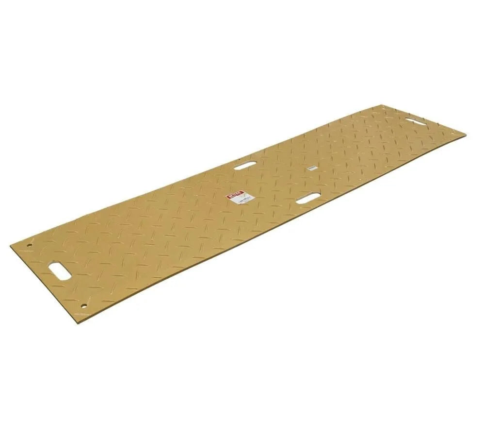 4 Pcs Tan Ground Protection Mats, 2' x 8', Heavy Equipment Mats D273618