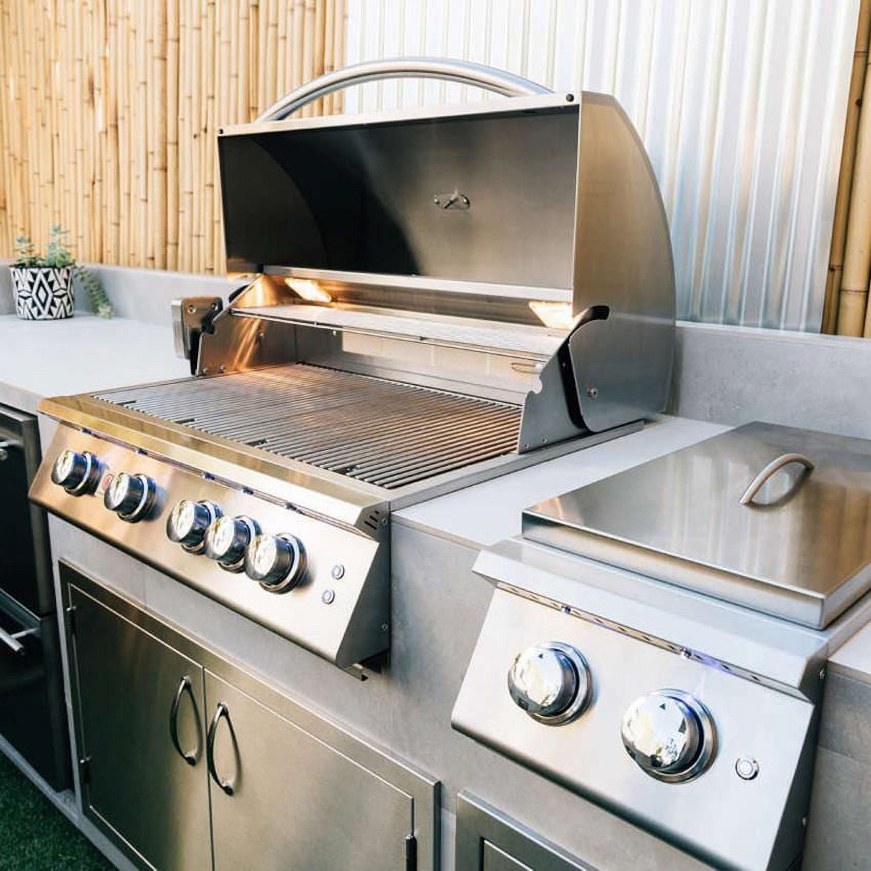 32-Inch 4-Burner Built-In Propane Gas Grill With Rear Infrared Burner W30871