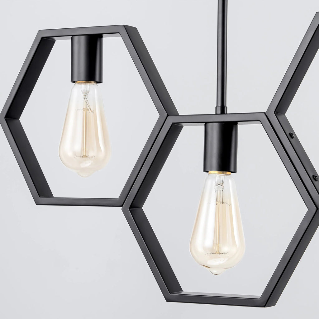 5-Light Square Geometric Pendant J39744