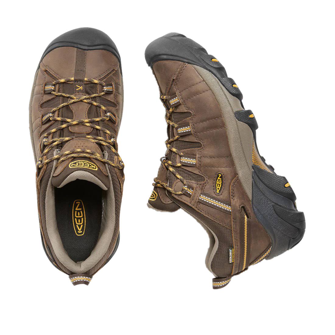 Cascade Brown Golden Yellow Men's Hiking Shoes Size 7.5 Wide L741