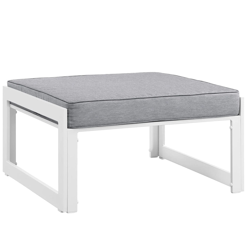 White Grey Fabric Outdoor Patio Sectional Sofa Set C2849