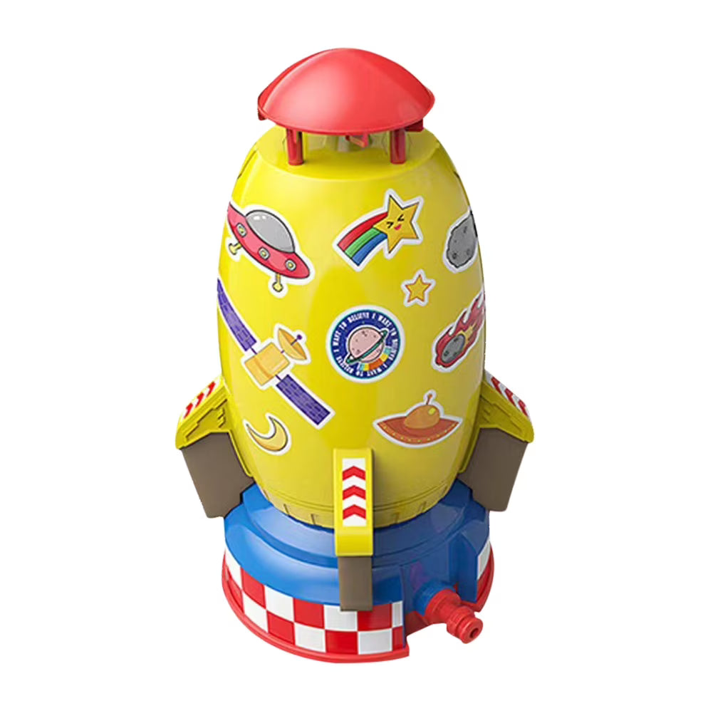 Yellow Plastic Rocket Sprinkler for Kids N5695