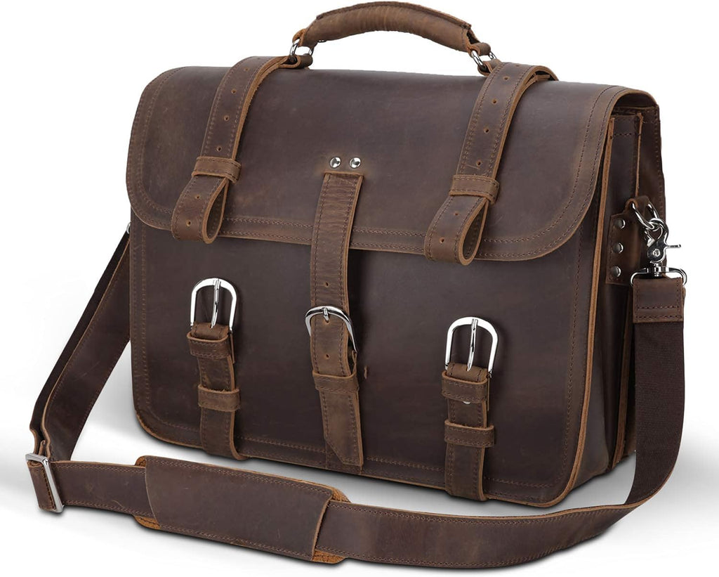 Full Grain Leather Briefcase for Men K4885