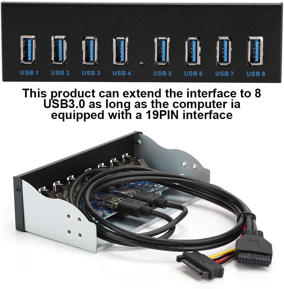 USB3.0 8 Port Hub Optical Drive Front Panel Adapter A63594